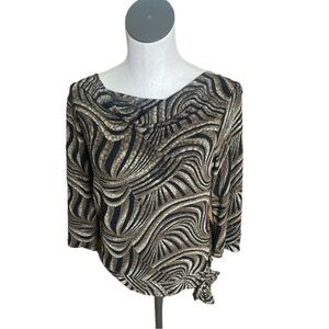 Birch Hill blouse modern woman black top Size Small